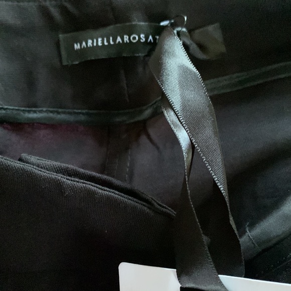 Mariella Rosati Made In Italy Viscose Polyester Black Pants 44 - Picture 7 of 7
